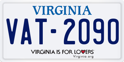 VA license plate VAT2090