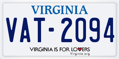 VA license plate VAT2094