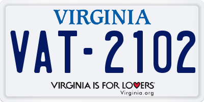 VA license plate VAT2102