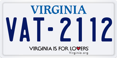 VA license plate VAT2112