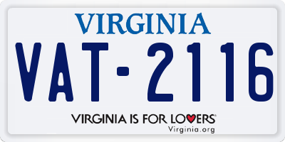 VA license plate VAT2116