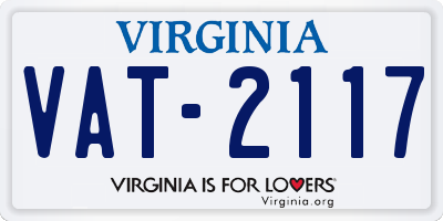 VA license plate VAT2117