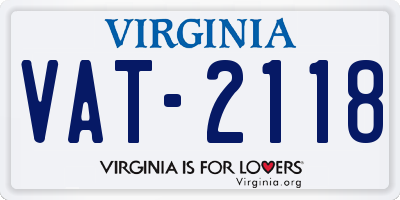 VA license plate VAT2118