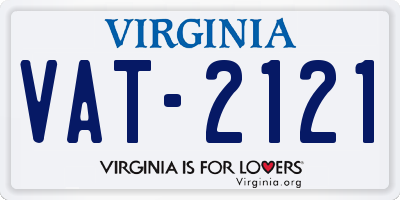 VA license plate VAT2121