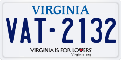 VA license plate VAT2132