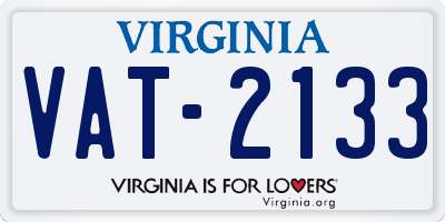 VA license plate VAT2133