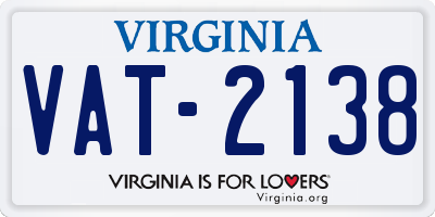 VA license plate VAT2138