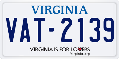 VA license plate VAT2139