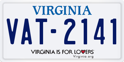 VA license plate VAT2141