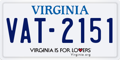 VA license plate VAT2151