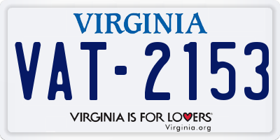 VA license plate VAT2153