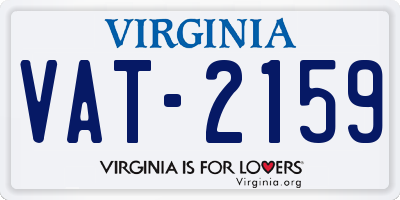 VA license plate VAT2159