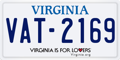 VA license plate VAT2169