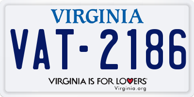 VA license plate VAT2186