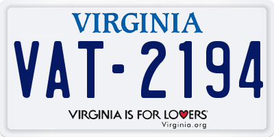 VA license plate VAT2194