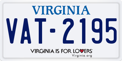 VA license plate VAT2195