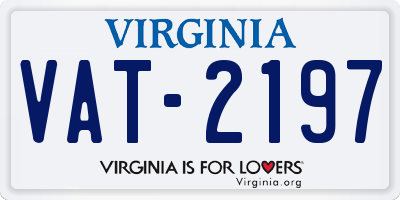 VA license plate VAT2197