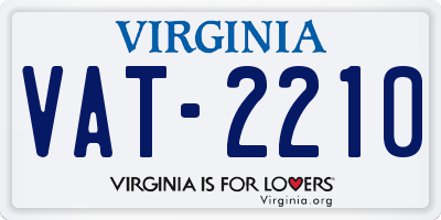 VA license plate VAT2210