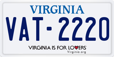 VA license plate VAT2220