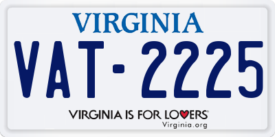 VA license plate VAT2225