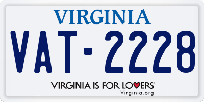 VA license plate VAT2228