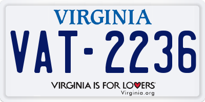 VA license plate VAT2236