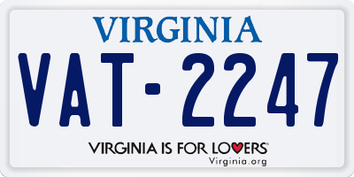 VA license plate VAT2247