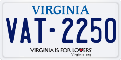 VA license plate VAT2250