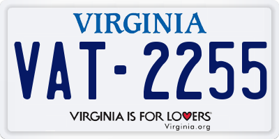 VA license plate VAT2255