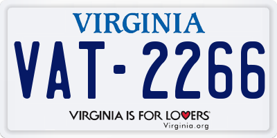 VA license plate VAT2266