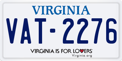 VA license plate VAT2276