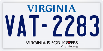 VA license plate VAT2283