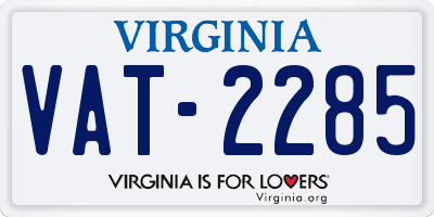 VA license plate VAT2285