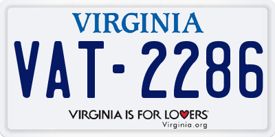 VA license plate VAT2286