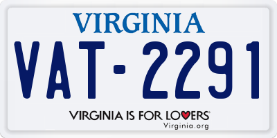 VA license plate VAT2291