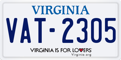 VA license plate VAT2305