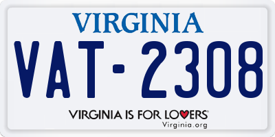 VA license plate VAT2308