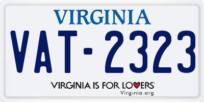 VA license plate VAT2323