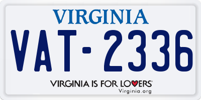 VA license plate VAT2336