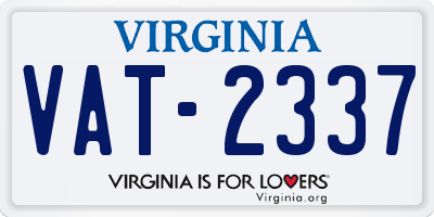 VA license plate VAT2337