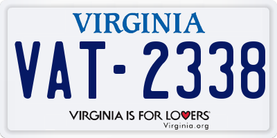 VA license plate VAT2338