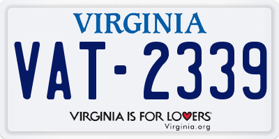 VA license plate VAT2339