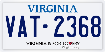 VA license plate VAT2368