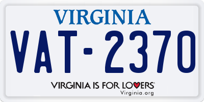 VA license plate VAT2370