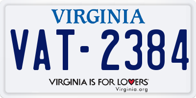 VA license plate VAT2384