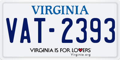 VA license plate VAT2393