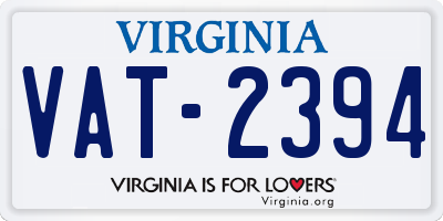 VA license plate VAT2394