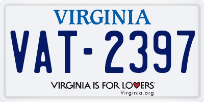 VA license plate VAT2397