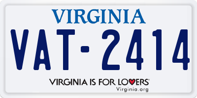 VA license plate VAT2414