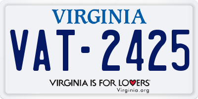 VA license plate VAT2425